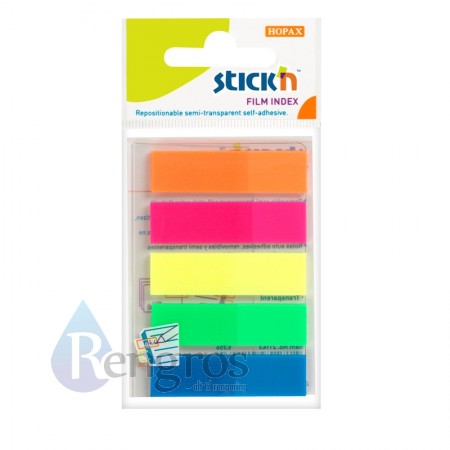 IndeksfanerStickNi5assfarver45x12mm125stk-31